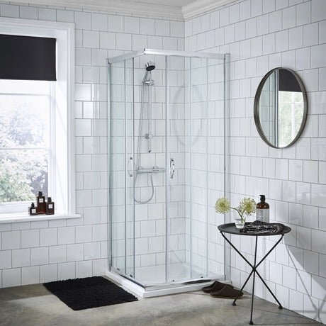 Corner Shower Doors - TAP 'N' SHOWER