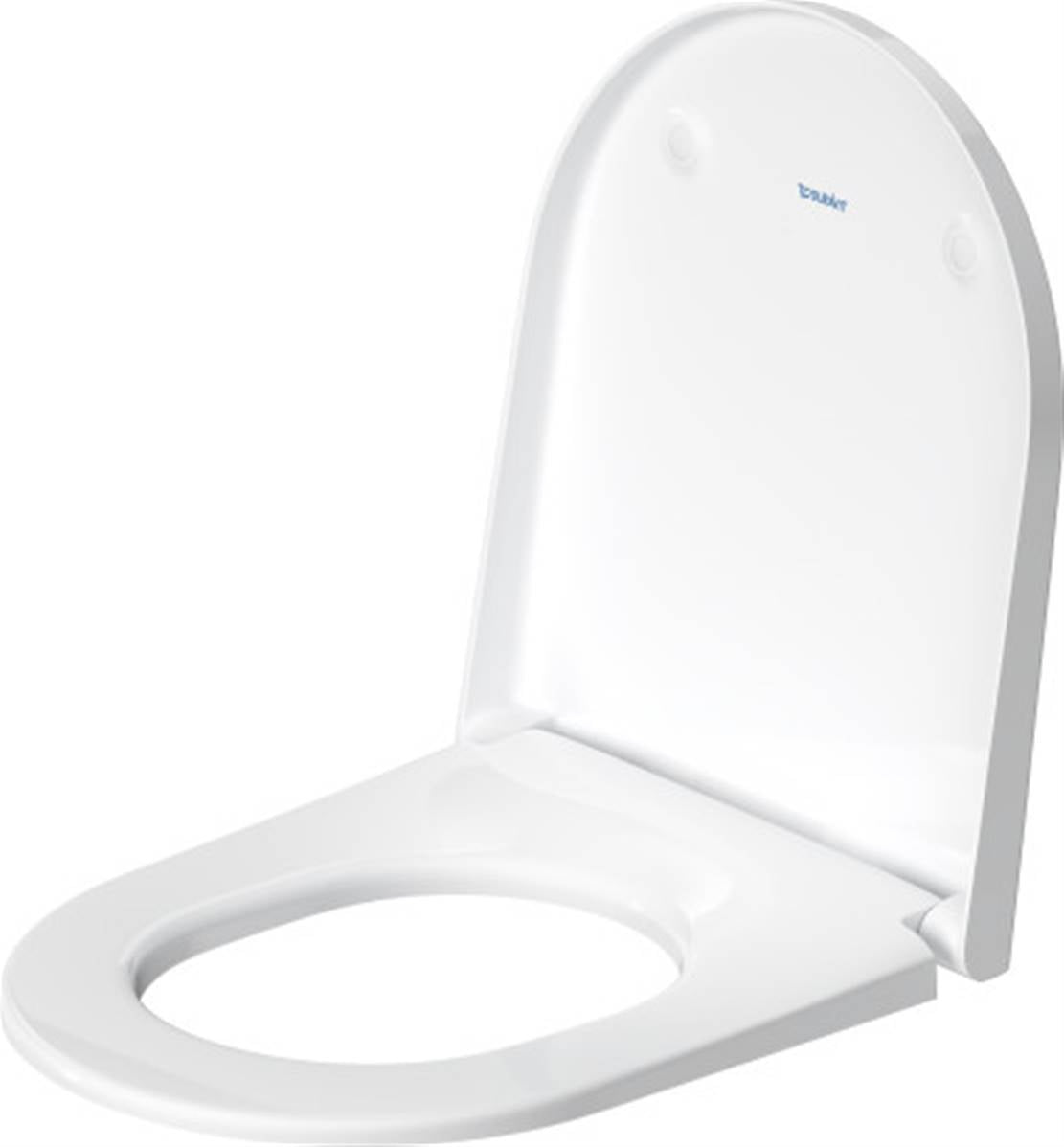 Duravit D-Neo Toilet Seat in white with soft close lid, 376x441x43mm, durable and comfortable bathroom fixture