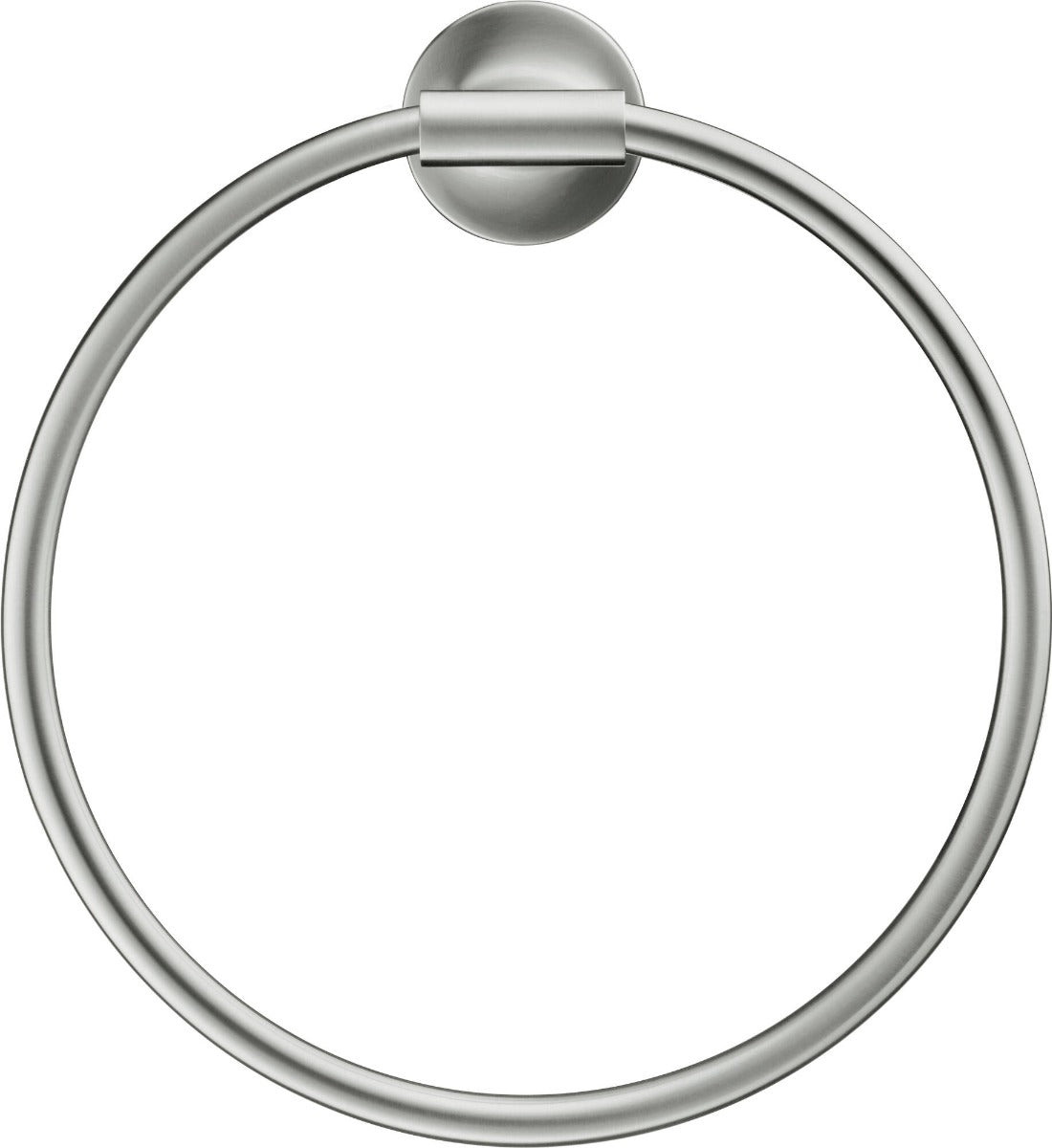 Duravit Starck T Wall Mounted Towel Ring 210 x 73 x 228mm - Brushed Stainless Steel - 0099477000 - TAP 'N' SHOWER