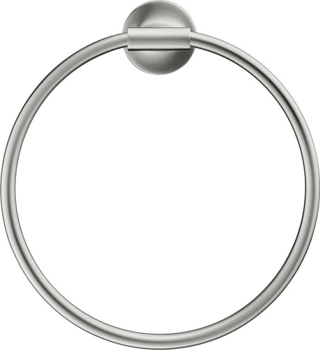 Duravit Starck T Wall Mounted Towel Ring 210 x 73 x 228mm - Brushed Stainless Steel - 0099477000 - TAP 'N' SHOWER