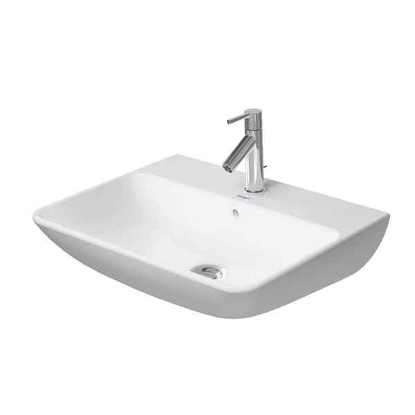 Duravit ME by Starck 550mm 1 TH Semi - Recessed Washbasin - White - 0378550000 - TAP 'N' SHOWER