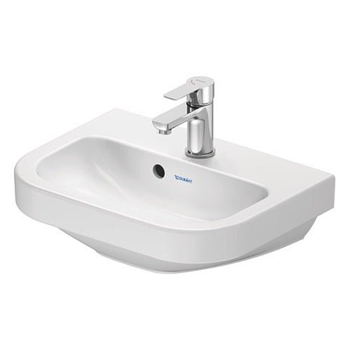 Duravit D - Code Wall Hung Basin with Overflow 450mm Wide 1 Tap Hole - White - 07484500002 - TAP 'N' SHOWER