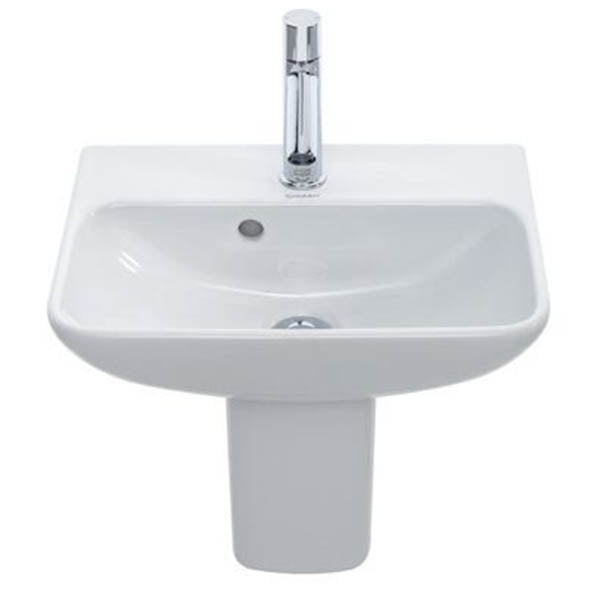 Duravit ME by Starck 280mm Semi Pedestal - White - 0858410000 - TAP 'N' SHOWER