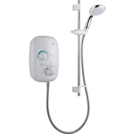 Mira Event XS Thermostatic Power Shower, White/Chrome 1.1532.400 - TAP 'N' SHOWER