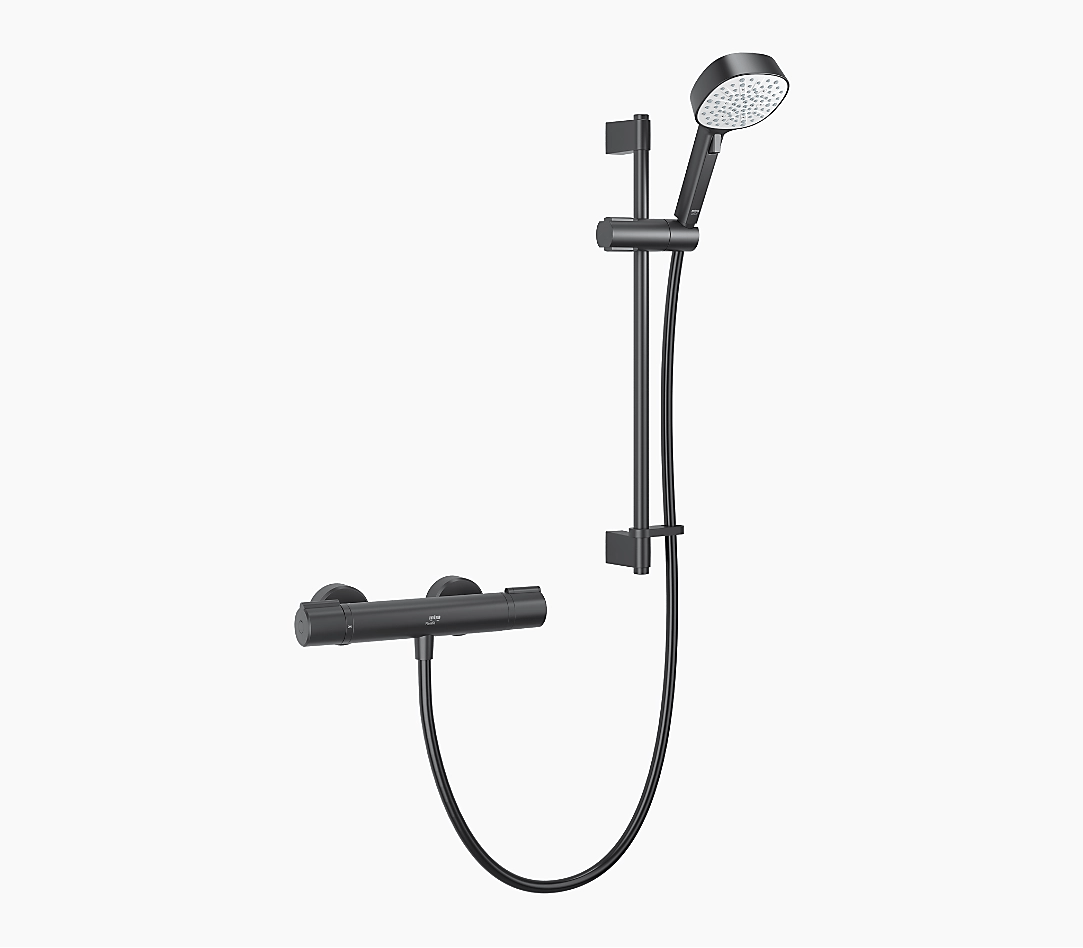 Mira Relate Exposed Mixer Shower - Matt Black - 1.1836.466 - TAP 'N' SHOWER