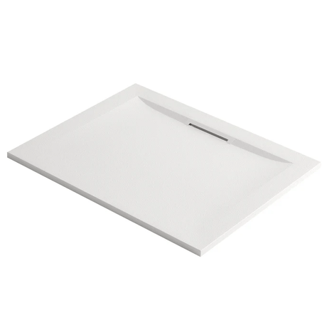 Mira Flight Level Stone Resin Non - Slip Rectangular Shower Tray with Waste 1200 x 800mm - White - 1.1898.106.AS - TAP 'N' SHOWER