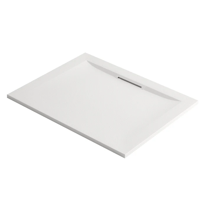 Mira Flight Level Stone Resin Non - Slip Rectangular Shower Tray with Waste 1200 x 900mm - White - 1.1898.110.WH - TAP 'N' SHOWER