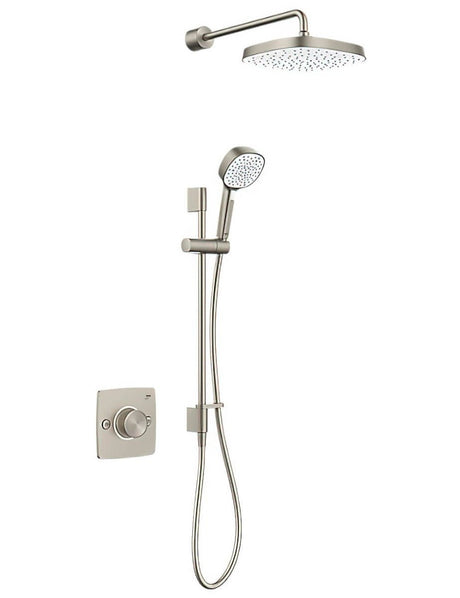 Mira Evoco Dual With illuminating Shower - Brushed Nickel - 1.1967.004 - TAP 'N' SHOWER
