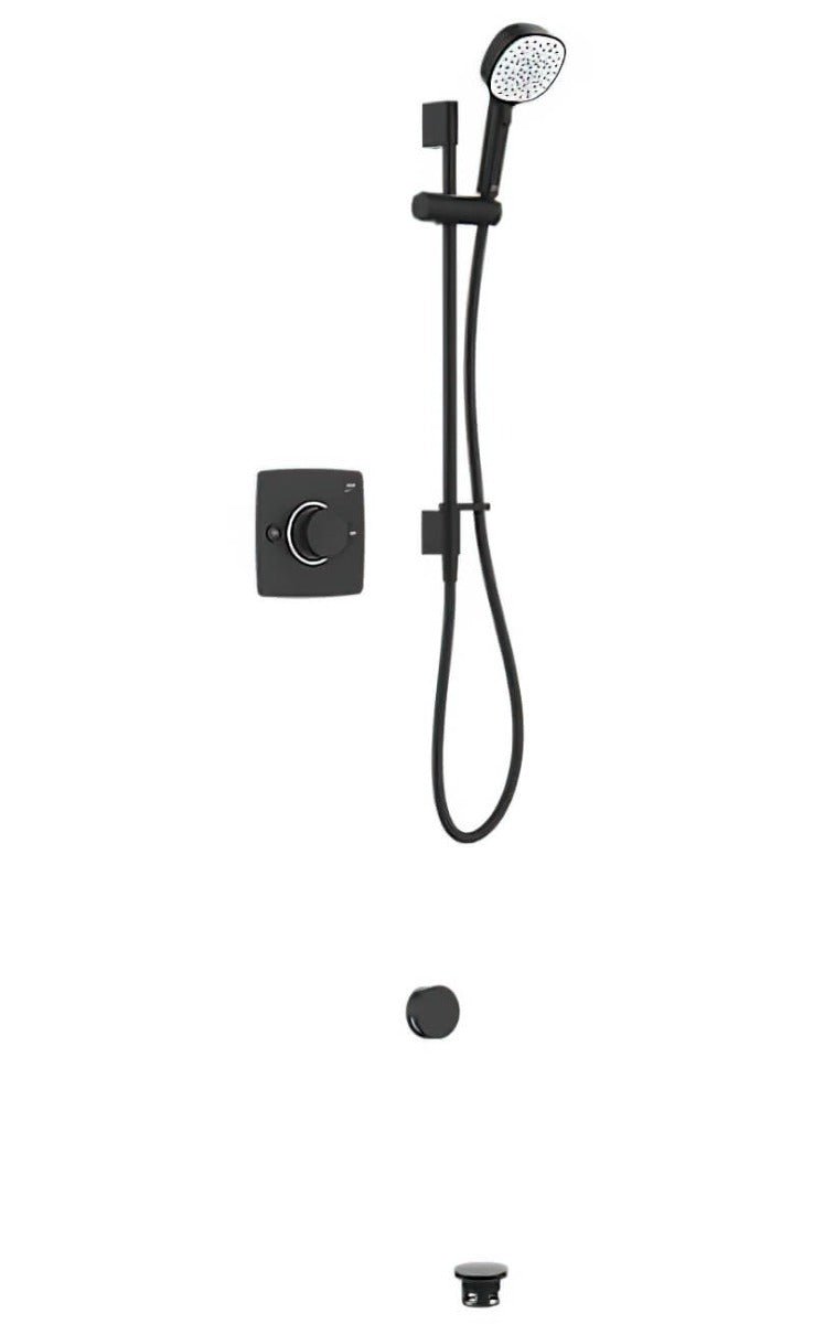 Mira Evoco Dual Bathfill Mixer Shower - Matt Black - 1.1967.007 - TAP 'N' SHOWER