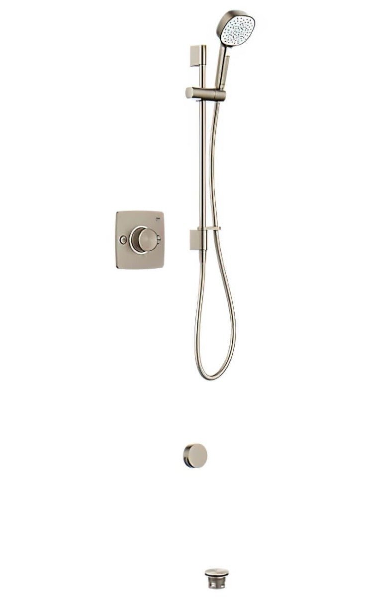 Mira Evoco Dual Bathfill Mixer Shower - Brushed Nickel - 1.1967.008 - TAP 'N' SHOWER
