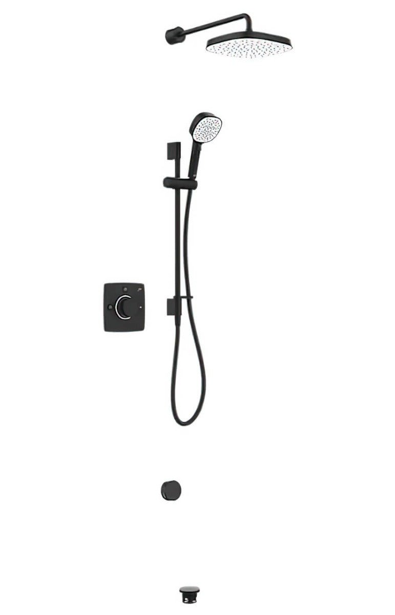 Mira Evoco Bathfill & Dual Mixer Shower - Matt Black - 1.1967.010 - TAP 'N' SHOWER