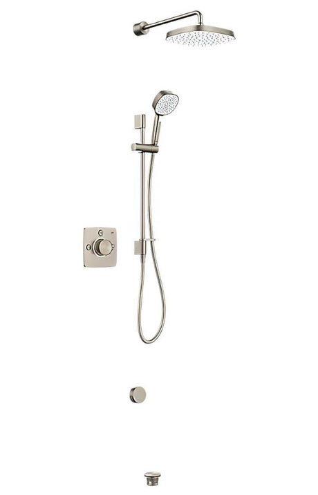 Mira Evoco Bathfill & Dual Mixer Shower - Brushed Nickel - 1.1967.011 - TAP 'N' SHOWER