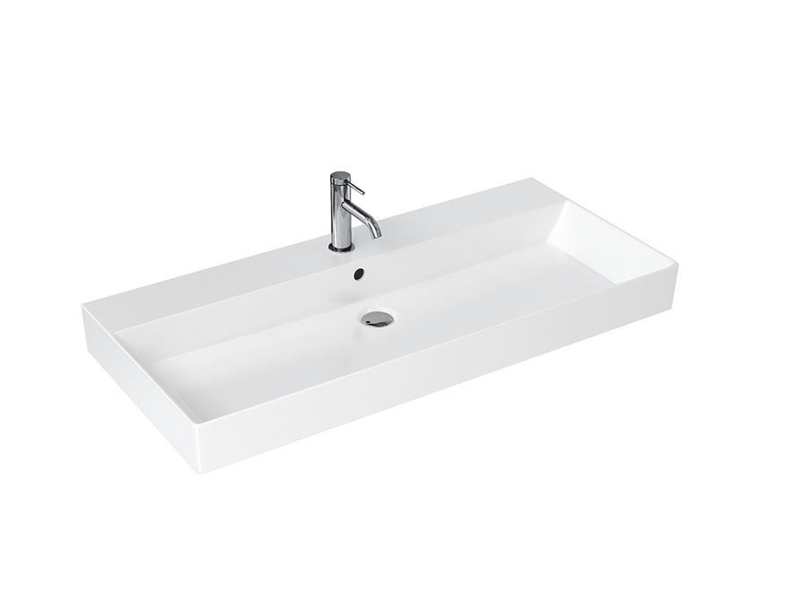 Britton Shoreditch Frame One Tap Hole Basin 1000mm - White Gloss - SHR.019+ - TAP 'N' SHOWER