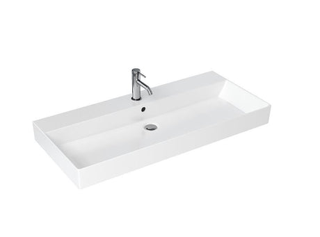 Britton Shoreditch Frame One Tap Hole Basin 1000mm - White Gloss - SHR.019+ - TAP 'N' SHOWER