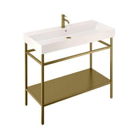 Britton Frame Stand For Basin 1000mm - Brushed Brass - FRAME204 - TAP 'N' SHOWER