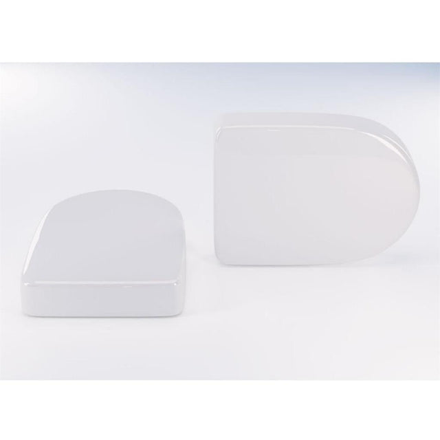 Eastbrook D Shape Vent Caps Pair - White - 101.0007 - TAP 'N' SHOWER