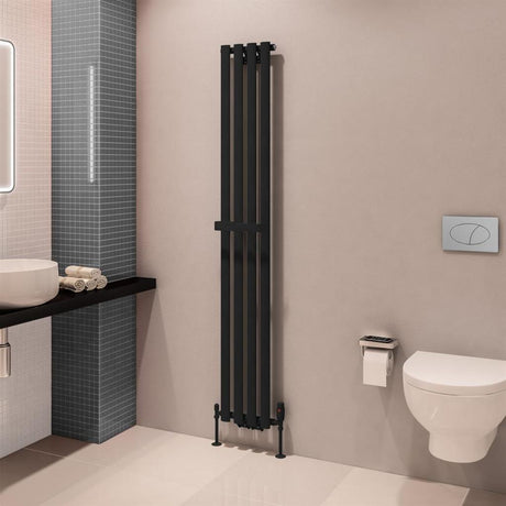 Eastbrook Tunstall Vertical Towel Hanger 280mm - Matt Black - 101.0030 - TAP 'N' SHOWER