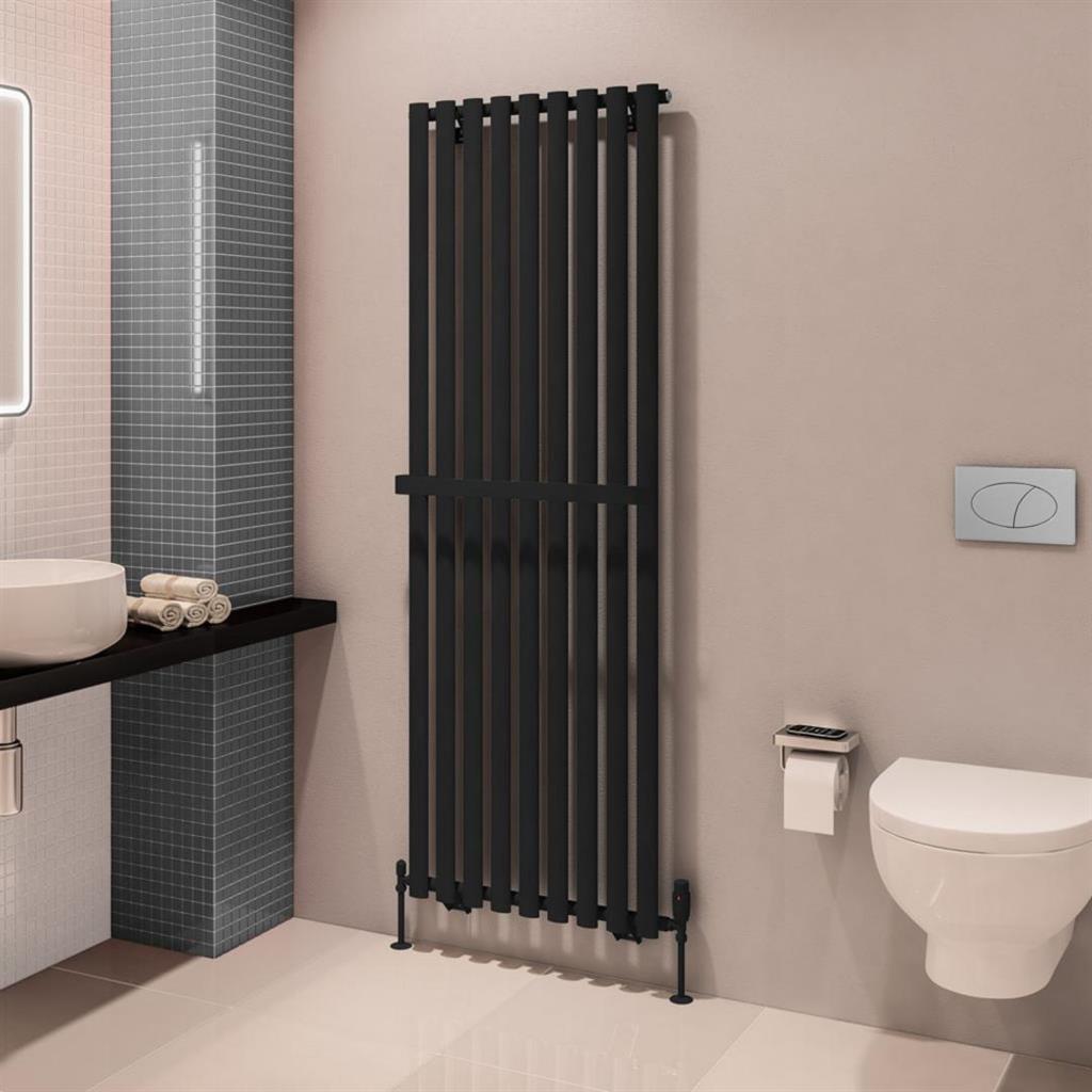 Eastbrook Tunstall Vertical Towel Hanger 630mm - Matt Black - 101.0038 - TAP 'N' SHOWER