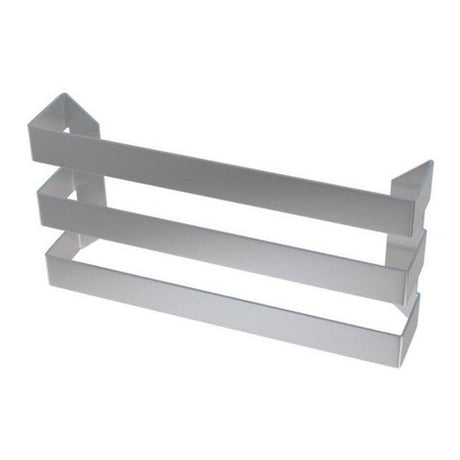 Eastbrook Rosano Triple Flat Style Towel Hanger 375mm - Brushed Stainless Steel - 101.0049 - TAP 'N' SHOWER