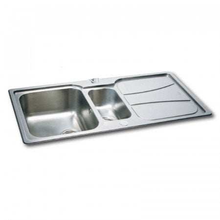 CARRON PHOENIX ZETA 150 stainless steel 1.5 bowl kitchen sink with polished finish