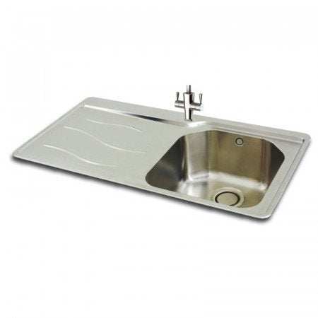 CARRON PHOENIX MAUI 90 stainless steel kitchen sink with one bowl and left hand drainer