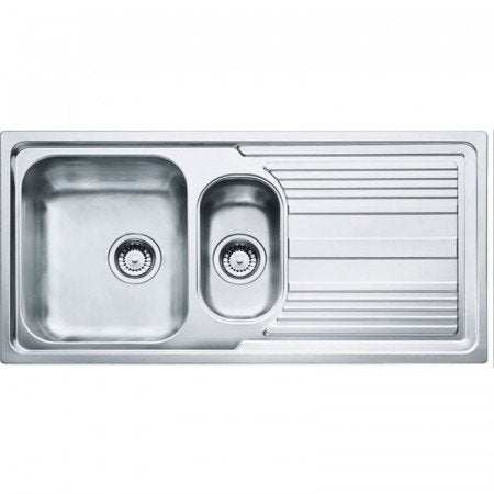CARRON PHOENIX LOGICA 150 1.5 bowl stainless steel reversible kitchen sink with drainer