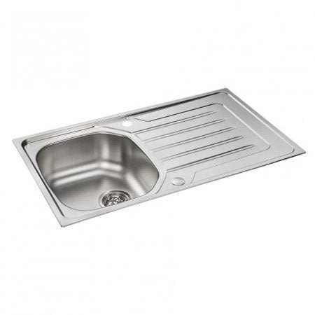 CARRON PHOENIX ONDA 90 stainless steel 1 bowl kitchen sink with drainer reversible design