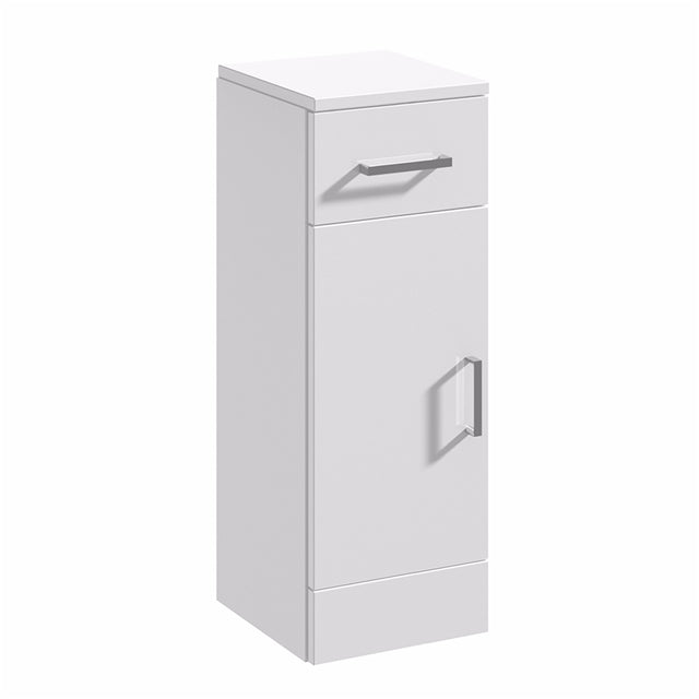 Oakham Alaska Bathroom Cupboard Storage Unit 350m - White - TAP 'N' SHOWER