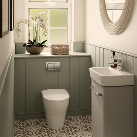 Geberit Alpha Concealed Cistern plus Alpha01 Square Flush Plate 82cm - White - 109.003.21.1 - TAP 'N' SHOWER