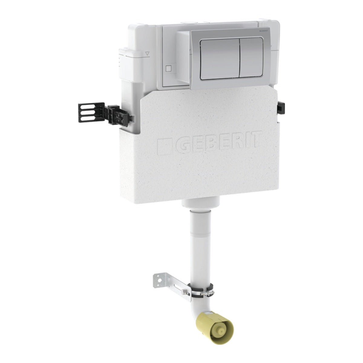 Geberit Alpha Concealed Cistern D plus Alpha01 Square Flush Plate 12cm - White - 109.013.21.1 - TAP 'N' SHOWER