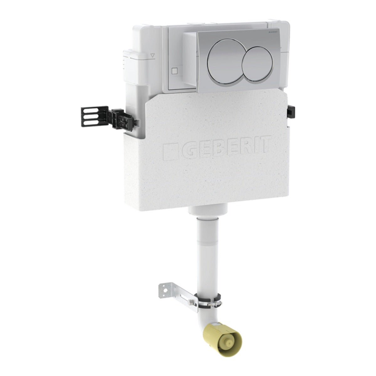 Geberit Alpha Concealed Cistern plus Alpha01 Round Flush Plate 12cm - White - 109.014.21.1 - TAP 'N' SHOWER