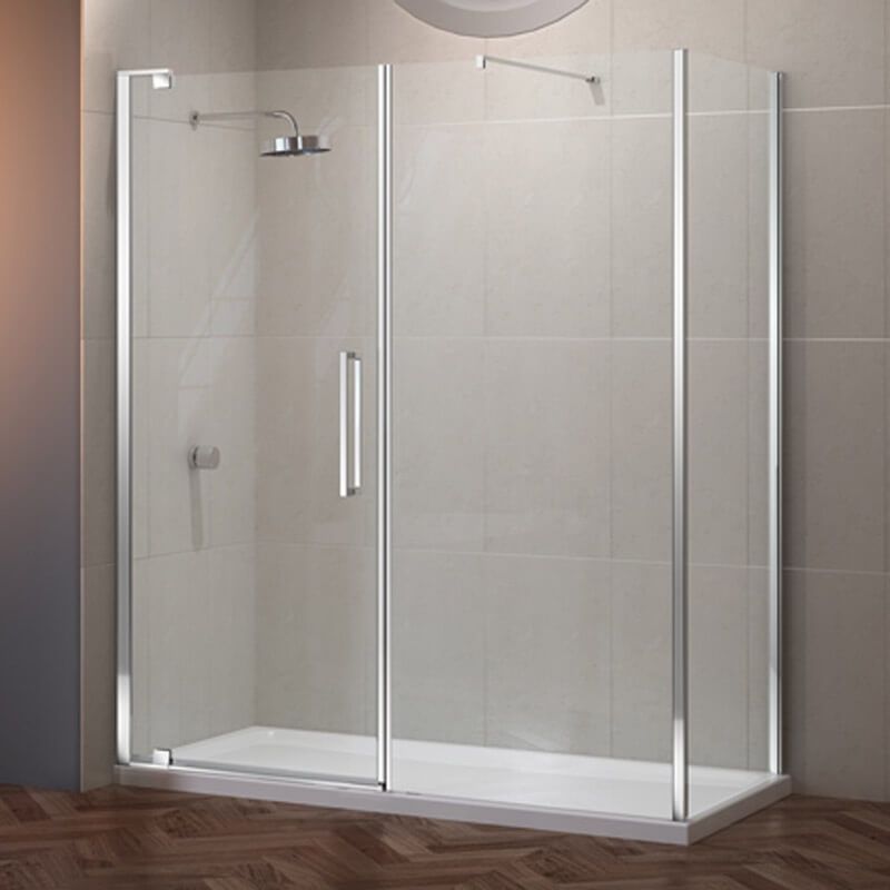 Merlyn 10 Series 900mm Wide Inline Pivot Door Side Panel - Clear Glass - M10PI2221C - TAP 'N' SHOWER
