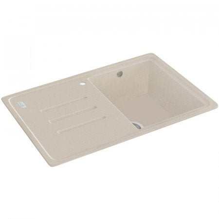 CARRON PHOENIX DEBUT 100 1 bowl granite kitchen sink in champagne color with drainer board