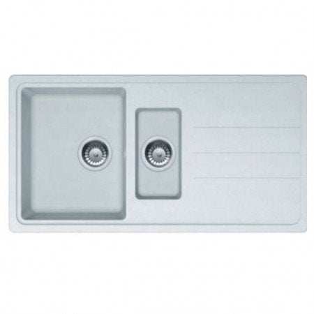 CARRON PHOENIX JANUS 150 Arctic White 1.5 bowl synthetic kitchen sink with modern durable design