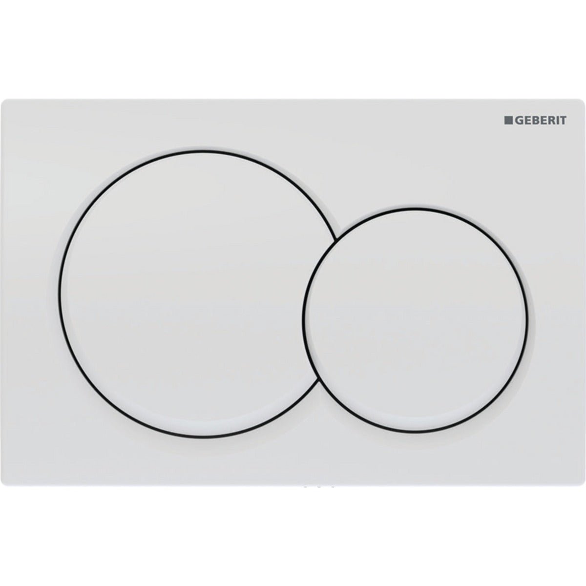 Geberit Alpha01 Round Dual Flush Plate - White - 115.035.11.1 - TAP 'N' SHOWER