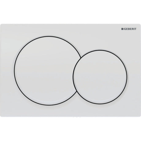 Geberit Alpha01 Round Dual Flush Plate - White - 115.035.11.1 - TAP 'N' SHOWER