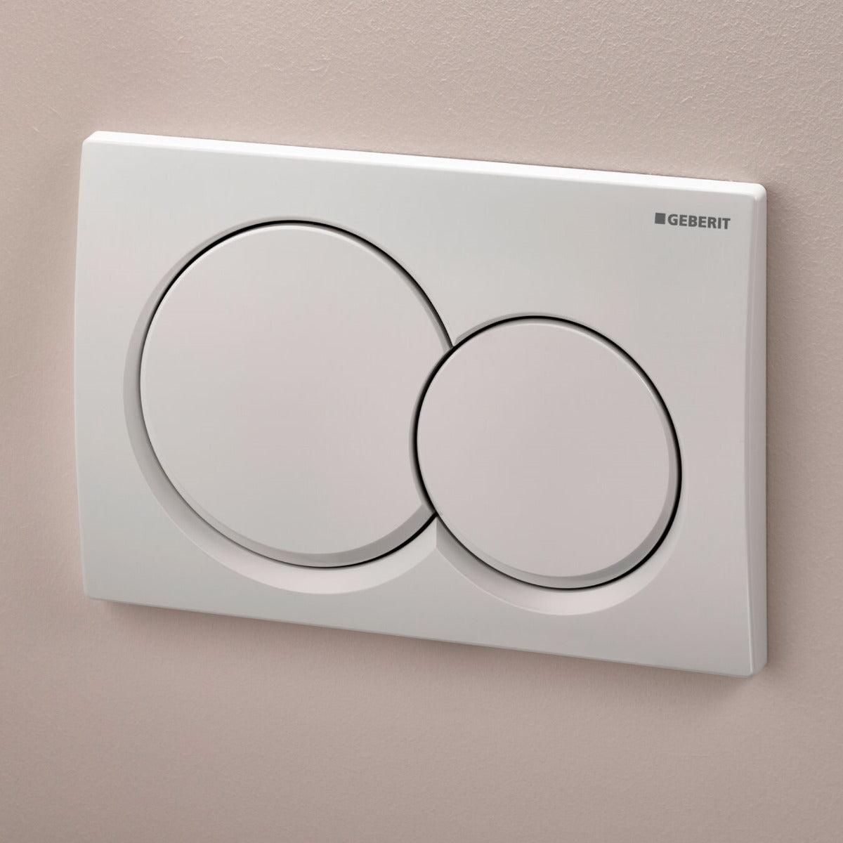 Geberit Alpha01 Round Dual Flush Plate - White - 115.035.11.1 - TAP 'N' SHOWER