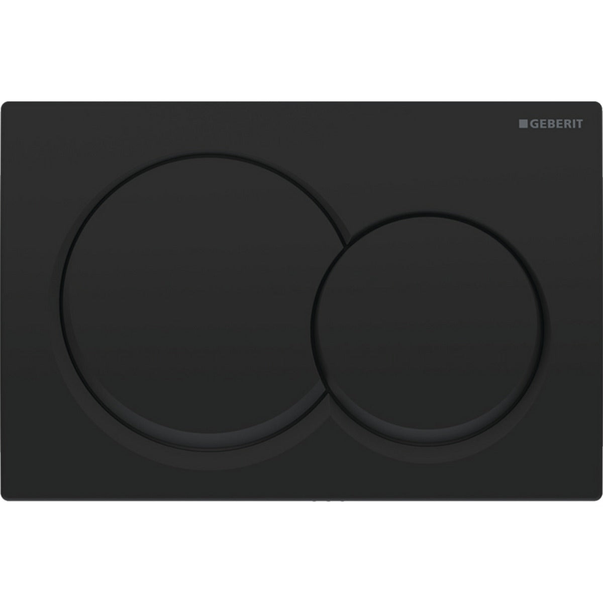 Geberit Alpha01 Round Dual Flush Plate - Matt Black - 115.035.14.1 - TAP 'N' SHOWER