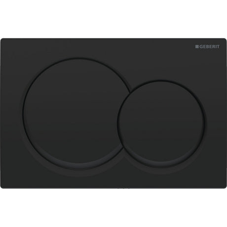 Geberit Alpha01 Round Dual Flush Plate - Matt Black - 115.035.14.1 - TAP 'N' SHOWER