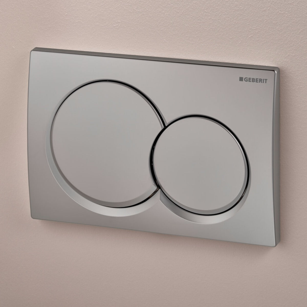 Geberit Alpha01 Round Dual Flush Plate - Matt Chrome - 115.035.46.1 - TAP 'N' SHOWER