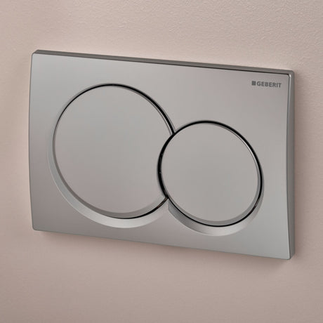 Geberit Alpha01 Round Dual Flush Plate - Matt Chrome - 115.035.46.1 - TAP 'N' SHOWER