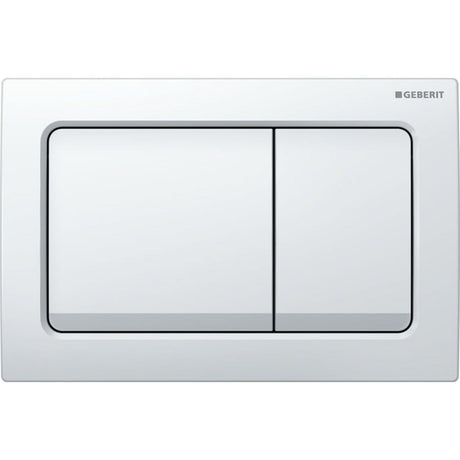 Geberit Alpha01 Square Dual Flush Plate - White - 115.055.11.1 - TAP 'N' SHOWER