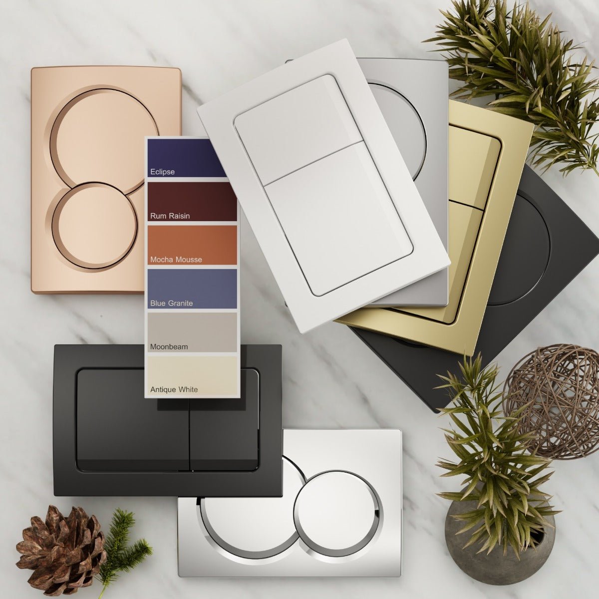 Geberit Alpha01 Square Dual Flush Plate - White - 115.055.11.1 - TAP 'N' SHOWER