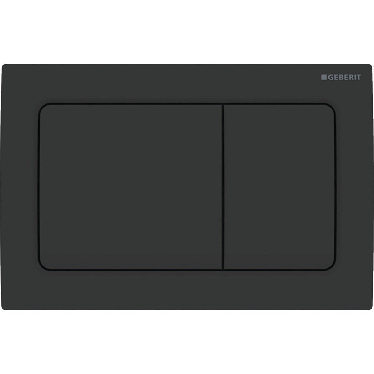 Geberit Alpha01 Square Dual Flush Plate - Matt Black - 115.055.14.1 - TAP 'N' SHOWER