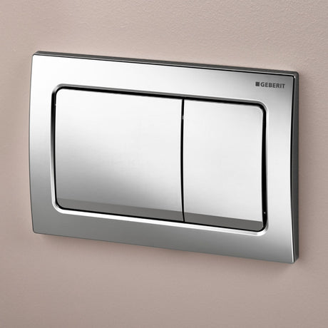Geberit Alpha01 Square Dual Flush Plate - Chrome - 115.055.21.1 - TAP 'N' SHOWER