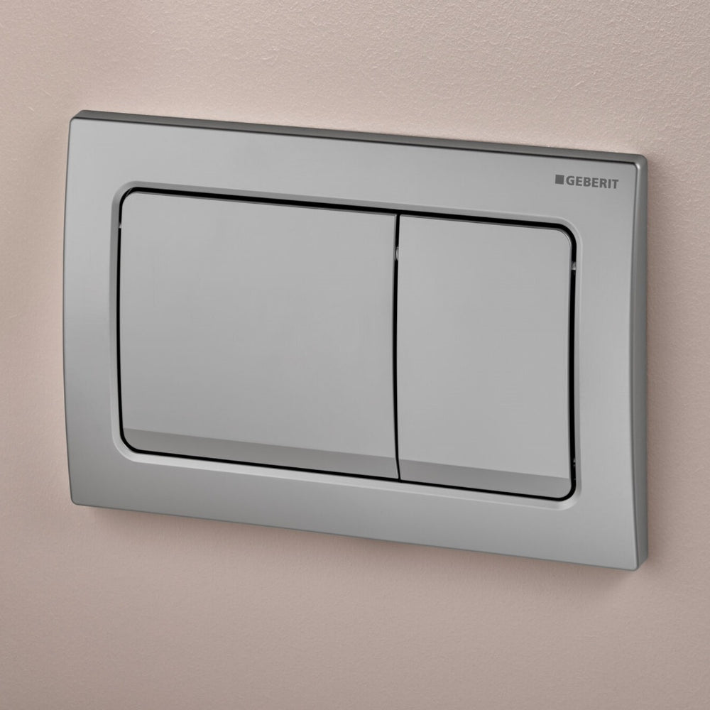 Geberit Alpha01 Square Dual Flush Plate - Matt Chrome - 115.055.46.1 - TAP 'N' SHOWER