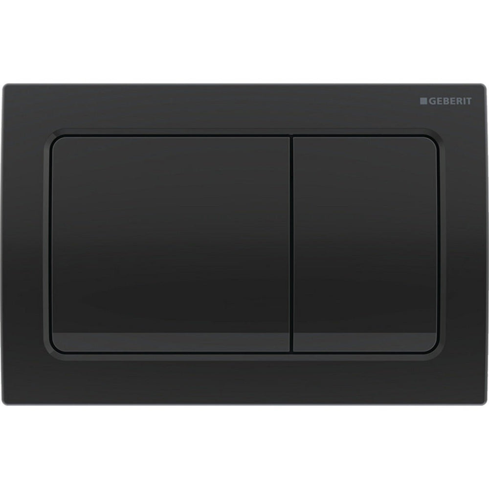 Geberit Alpha01 Square Dual Flush Plate - Black Chrome - 115.055.QC.1 - TAP 'N' SHOWER