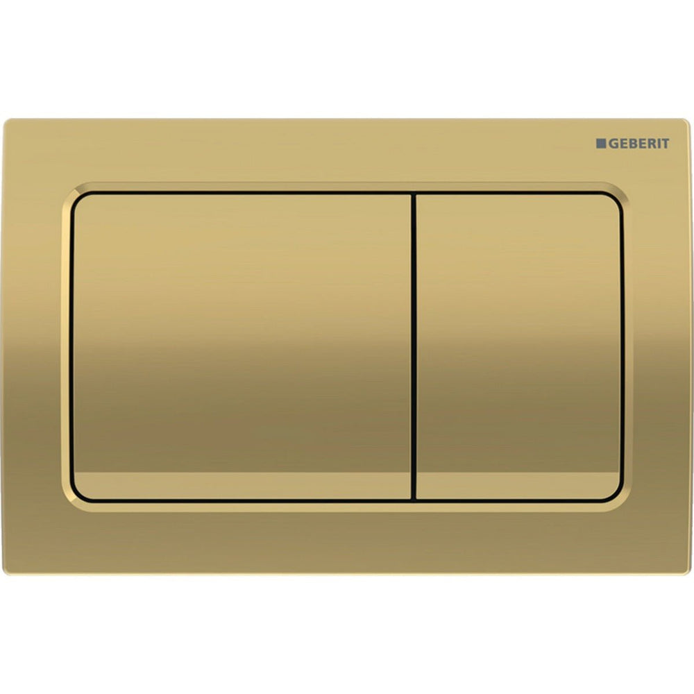 Geberit Alpha01 Square Dual Flush Plate - Brass - 115.055.QE.1 - TAP 'N' SHOWER