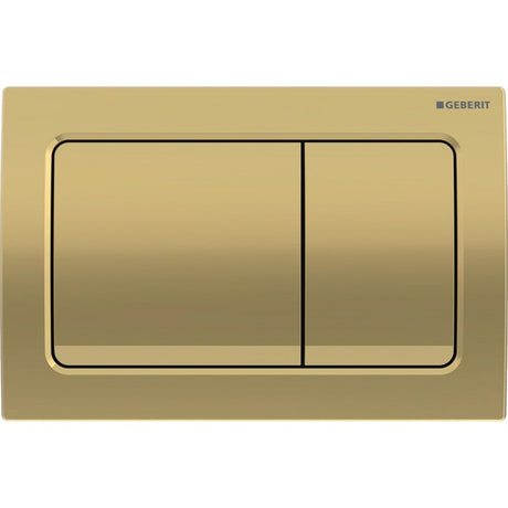 Geberit Alpha01 Square Dual Flush Plate - Brass - 115.055.QE.1 - TAP 'N' SHOWER