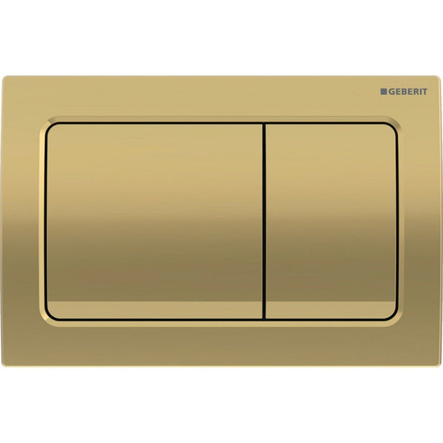 Geberit Alpha01 Square Dual Flush Plate - Brass - 115.055.QE.1 - TAP 'N' SHOWER